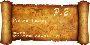 Patzer Emese névjegykártya
